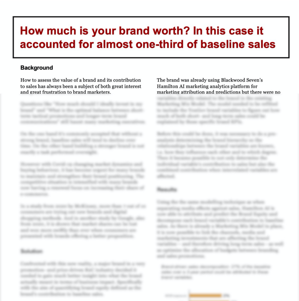 BW7 Brand Equity case